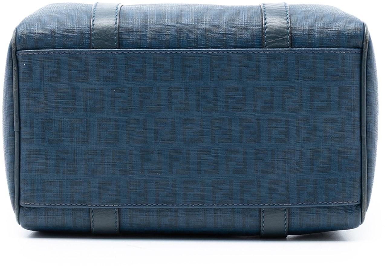Fendi Zucca Spalmati Boston Bag Blauw