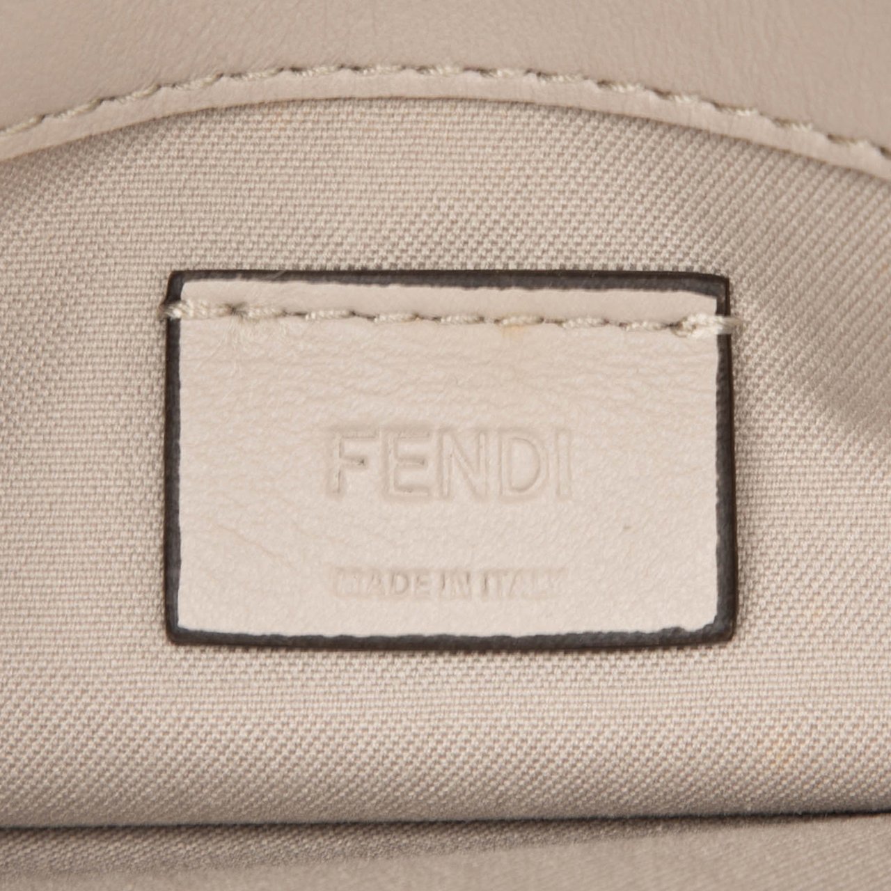 Fendi Leather Studded Monster Eyes Wallet on Chain Bruin