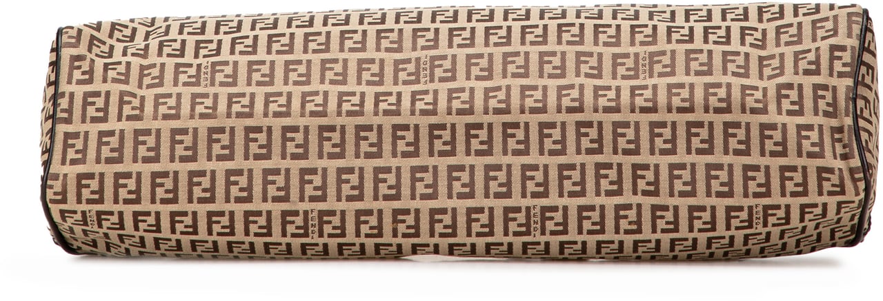 Fendi Zucchino Canvas Handbag Bruin