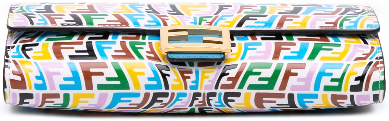 Fendi Sarah Coleman Micro FF Embossed Calfskin Fish Eye Vertigo Wallet On Chain Wit