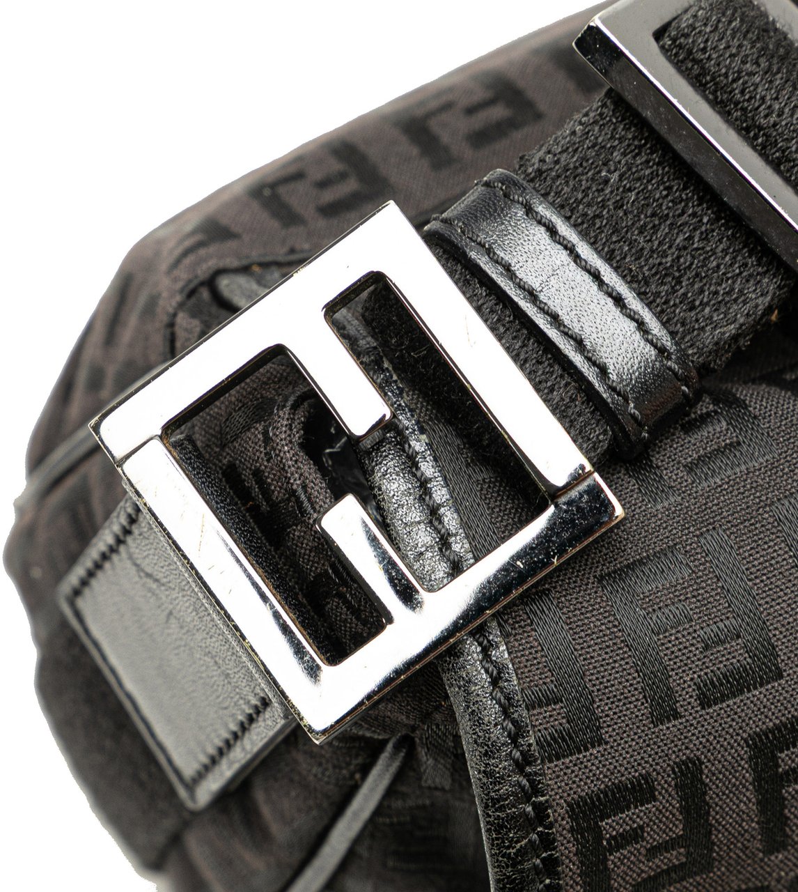 Fendi Zucchino Canvas Crossbody Zwart