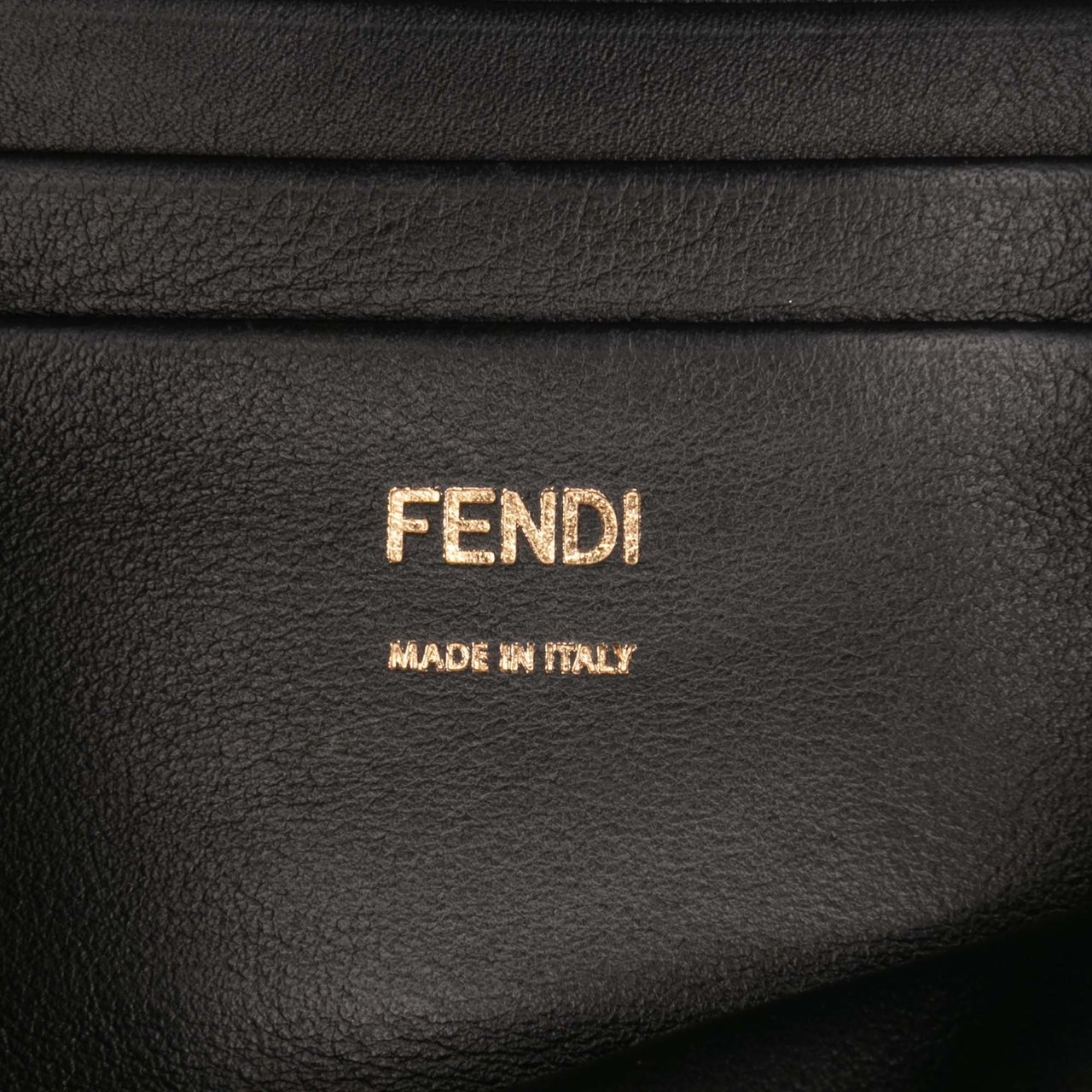 Fendi Mini Zucca Shearling Chain Baguette Satchel Bruin