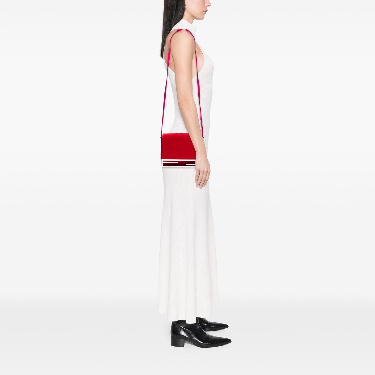 Fendi Suede Crossbody Rood