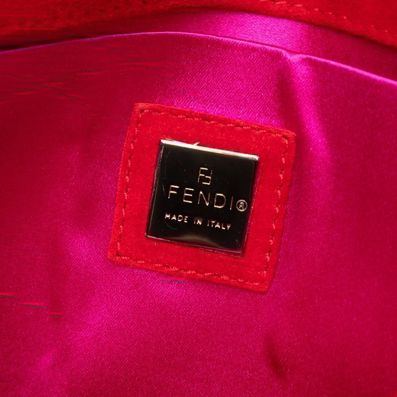 Fendi Suede Crossbody Rood