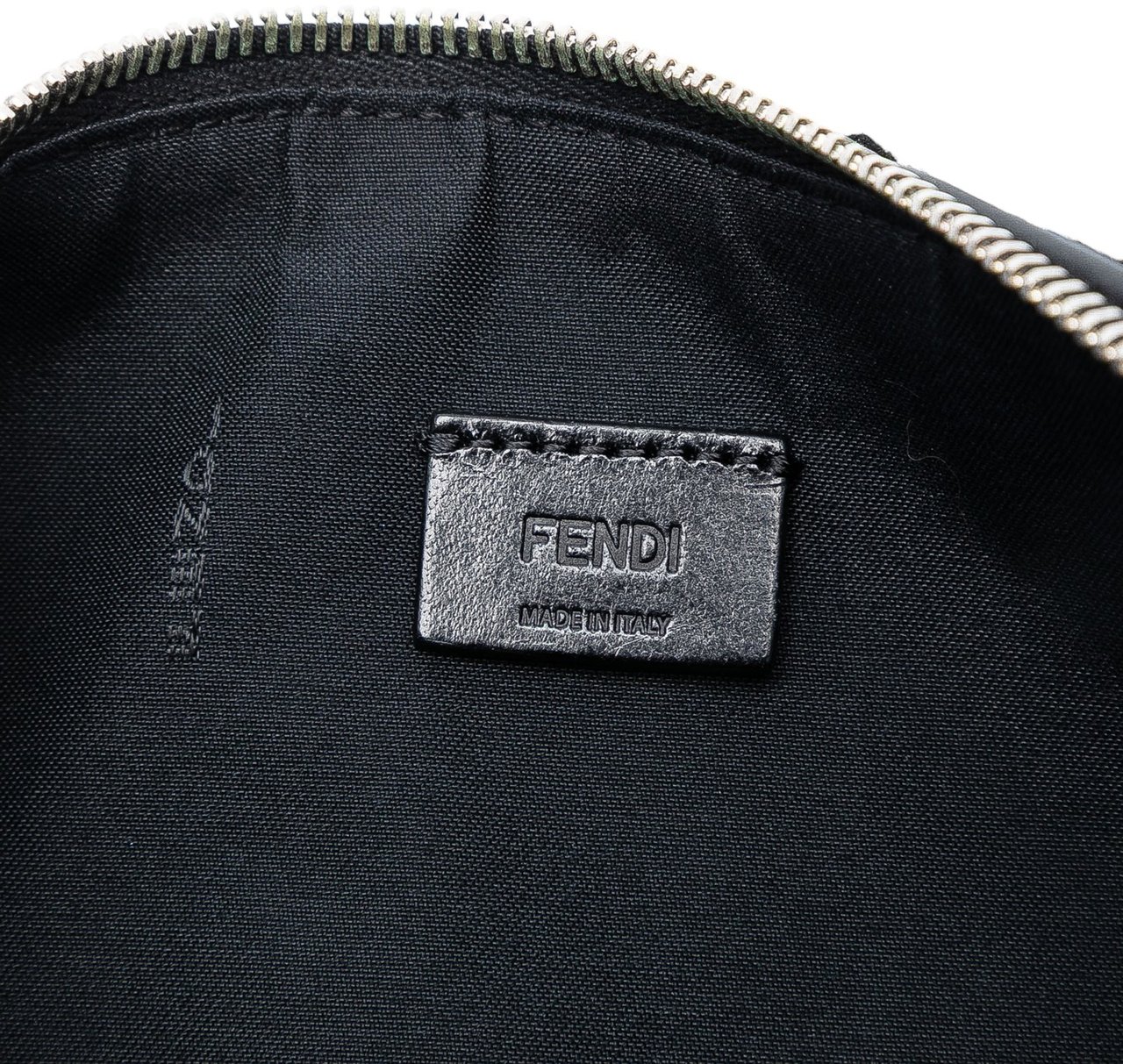 Fendi Shearling FF Flat Pouch Zwart