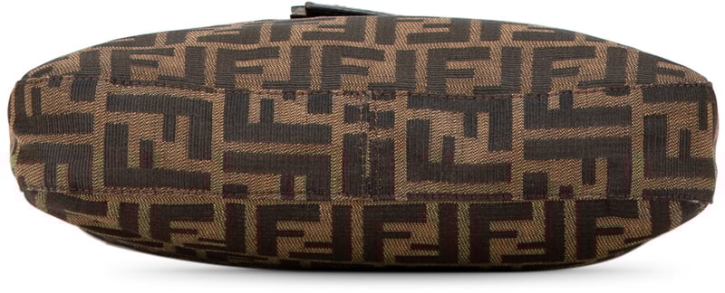 Fendi Zucca Canvas Shoulder Bag Bruin