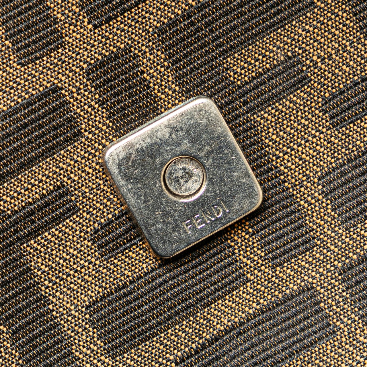 Fendi Zucca Canvas Shoulder Bag Bruin