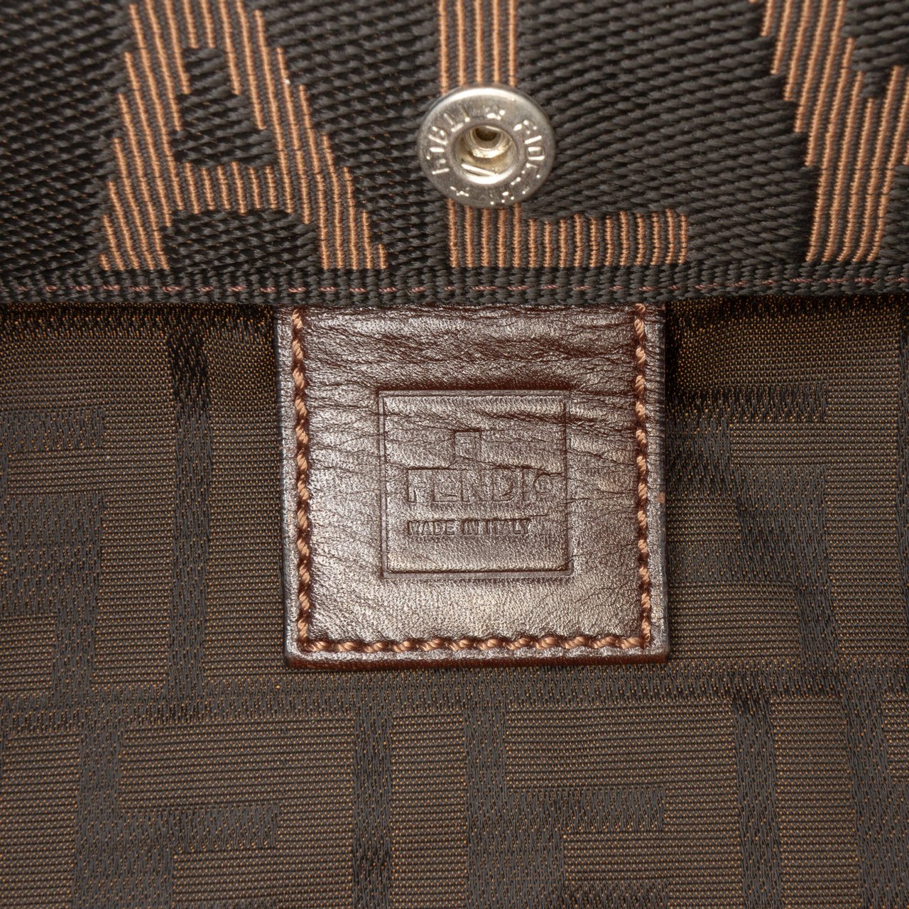 Fendi Zucca Canvas Shopping Tote Bruin