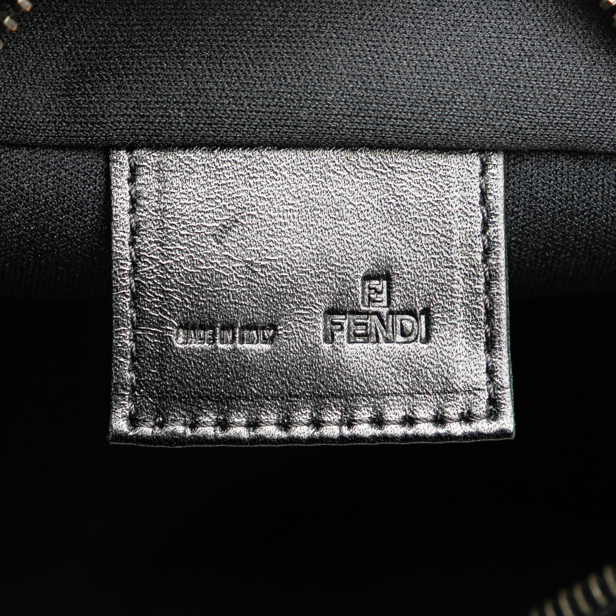 Fendi Mini Zucchino Canvas Handbag Zwart