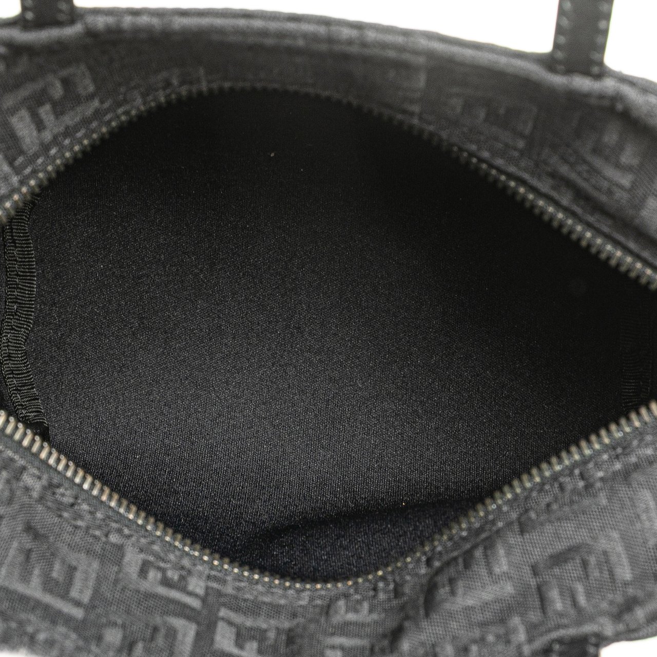 Fendi Mini Zucchino Canvas Handbag Zwart