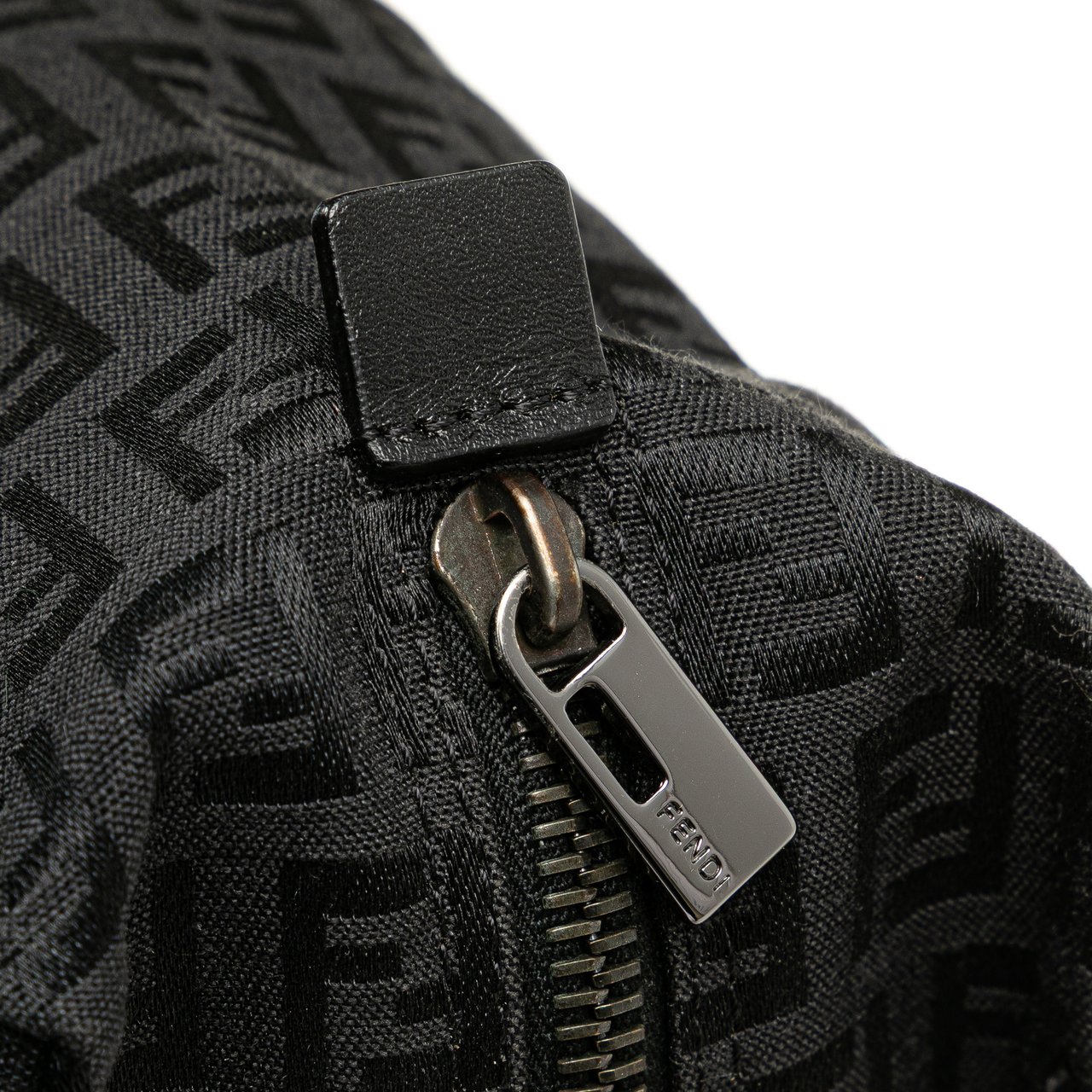 Fendi Mini Zucchino Canvas Handbag Zwart