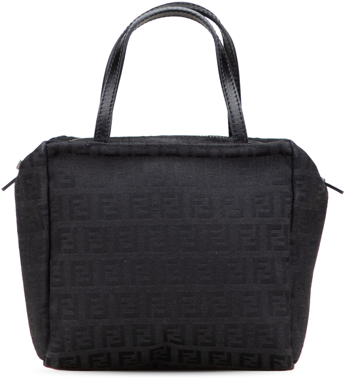 Fendi Mini Zucchino Canvas Handbag Zwart