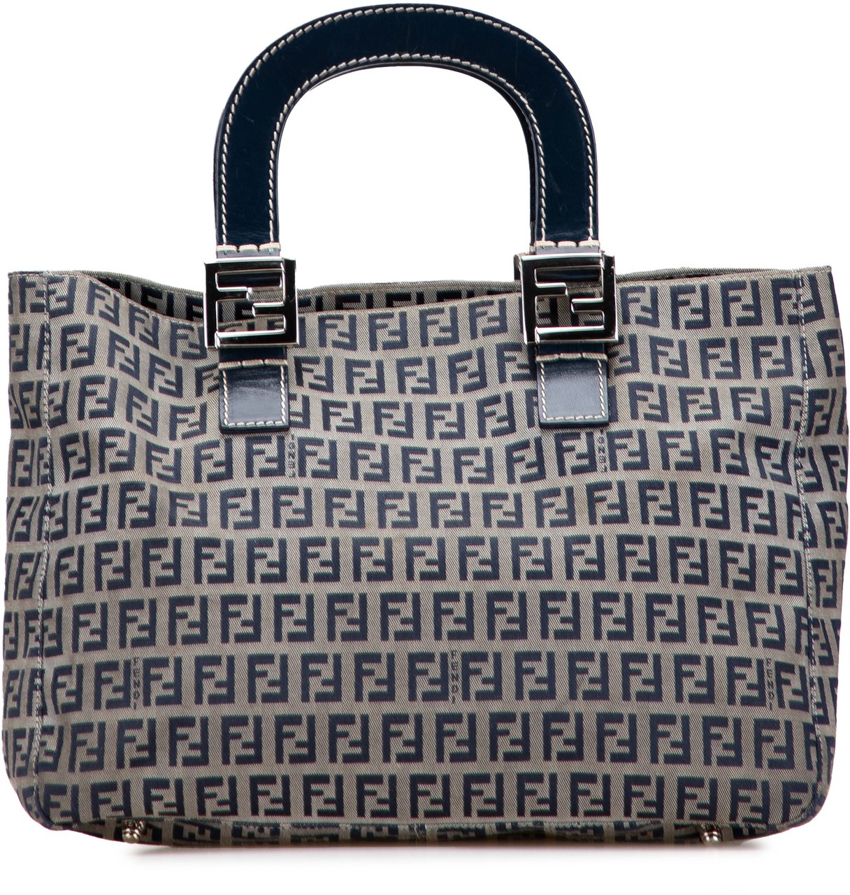Fendi Small Zucchino Canvas Twins Tote Grijs