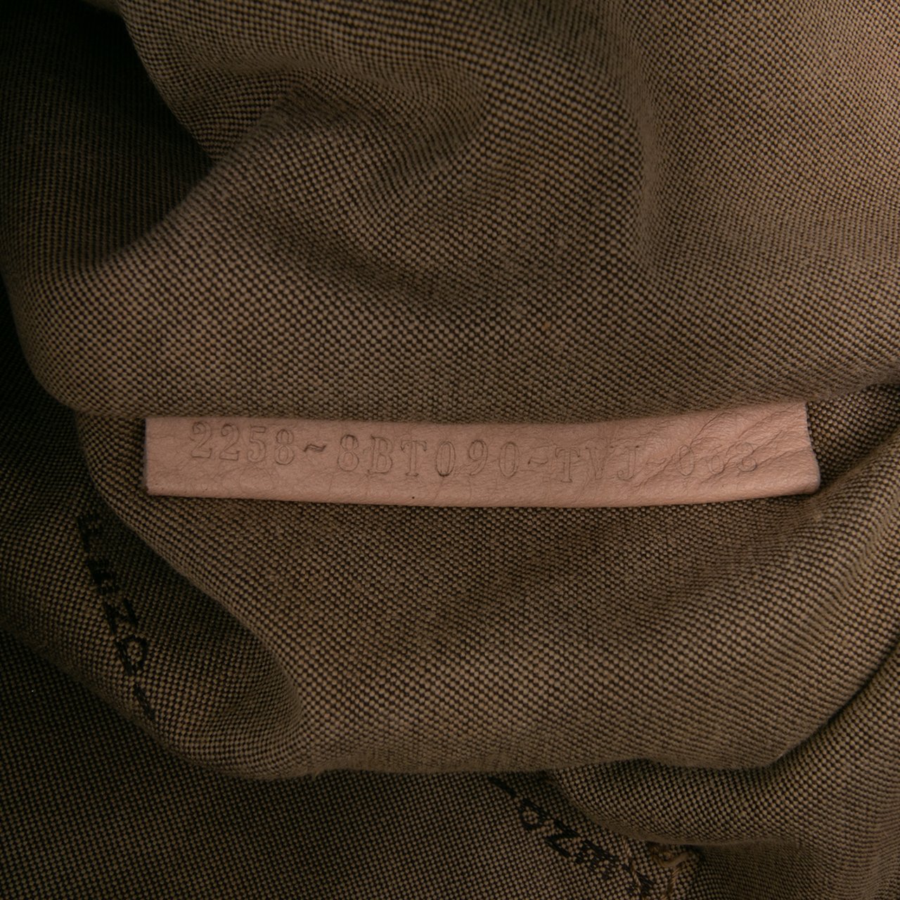 Fendi Zucchino Canvas F Charm Crossbody Bruin