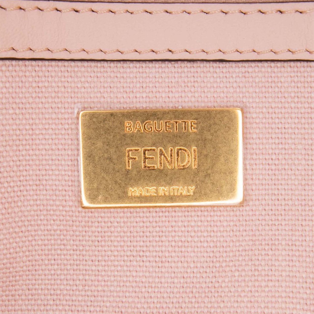 Fendi Zucca Embroidered Canvas Baguette Satchel Roze