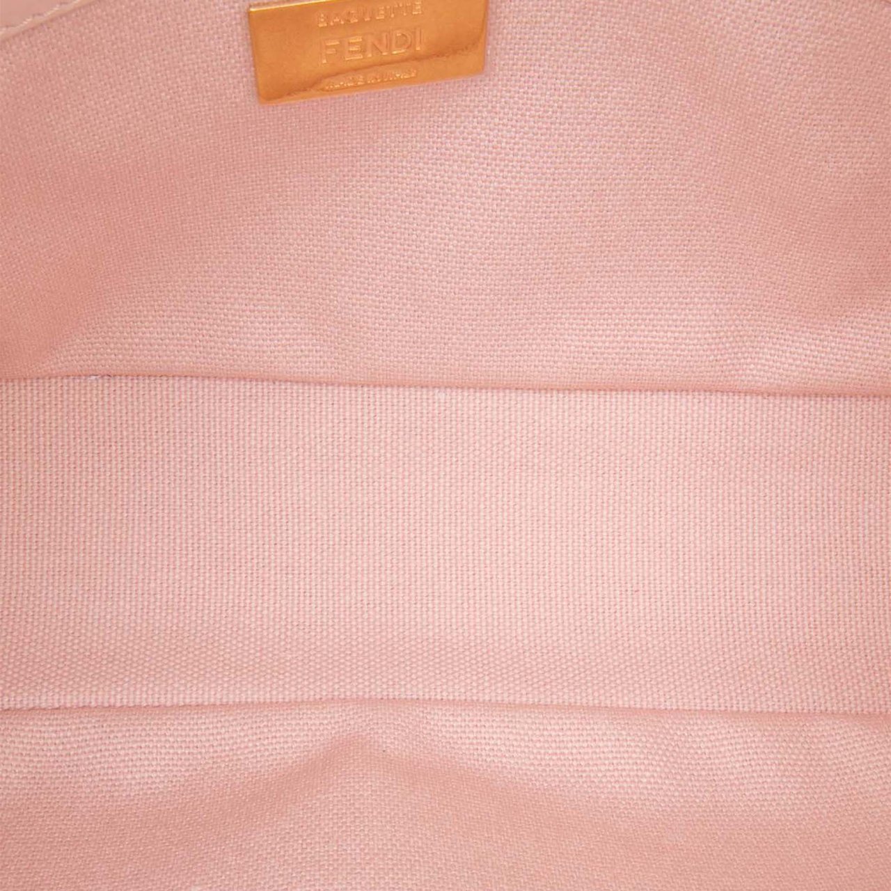 Fendi Zucca Embroidered Canvas Baguette Satchel Roze