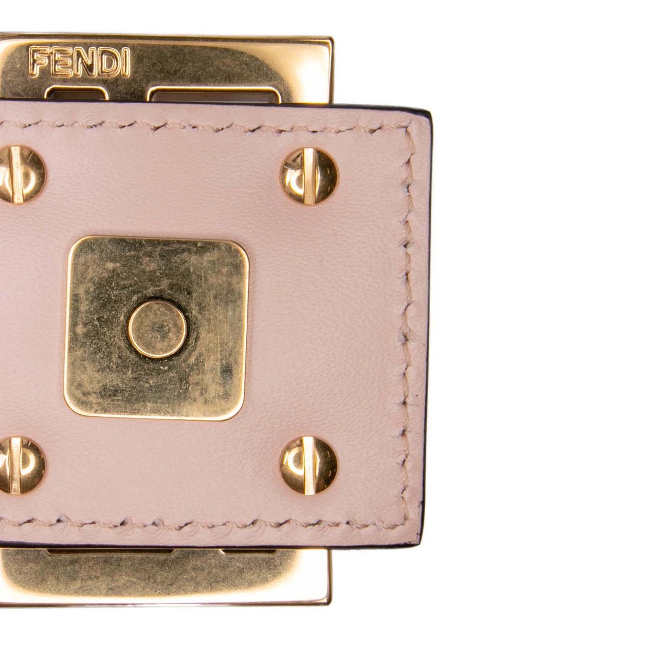 Fendi Zucca Embroidered Canvas Baguette Satchel Roze