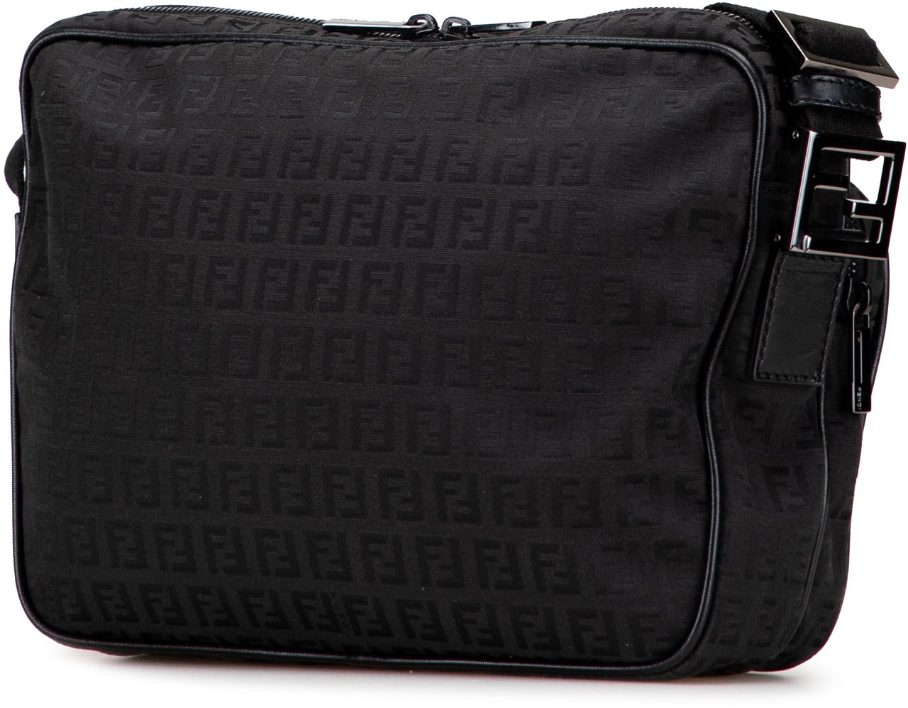Fendi Zucchino Canvas Crossbody Zwart