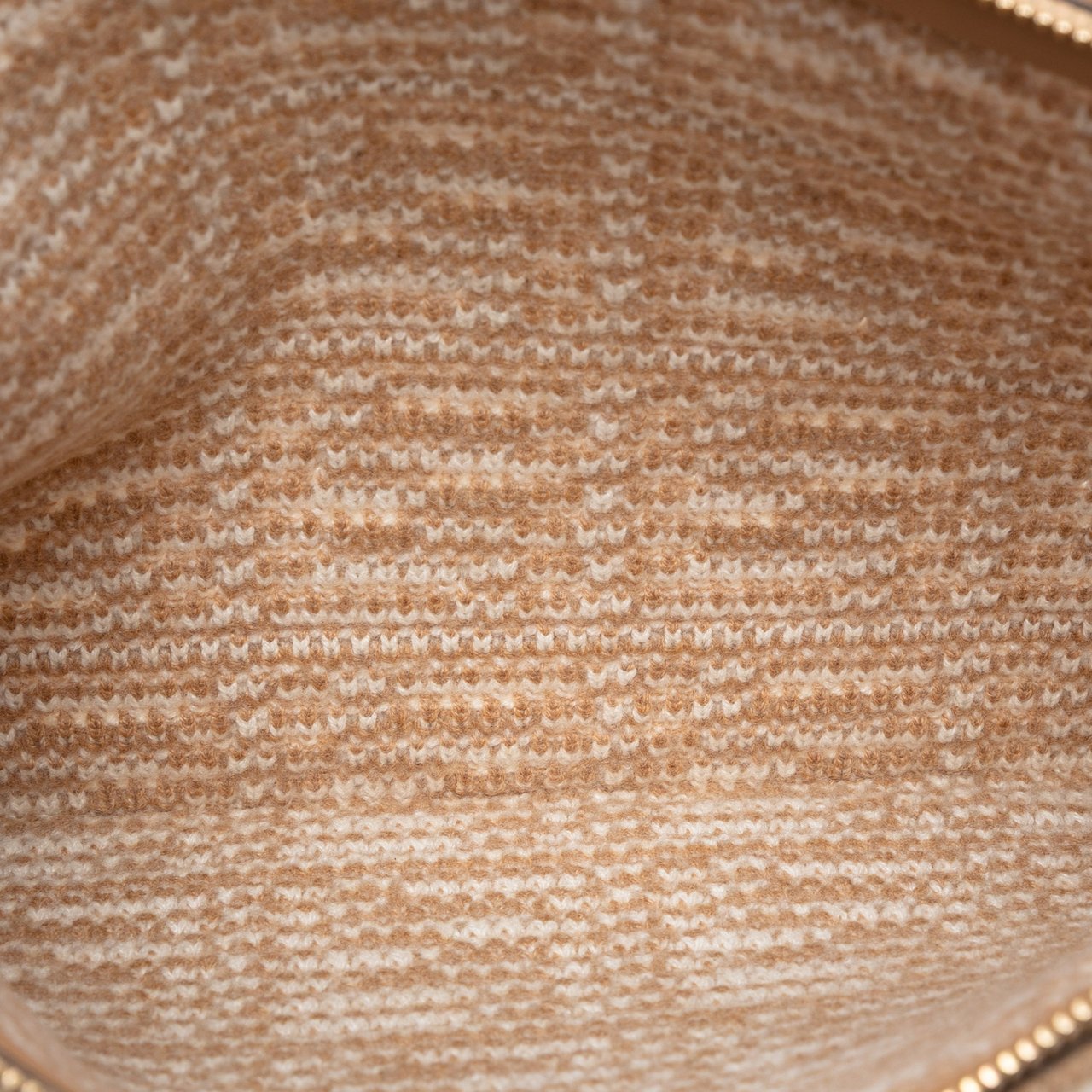 Fendi Zucca Cashmere Clutch Bruin