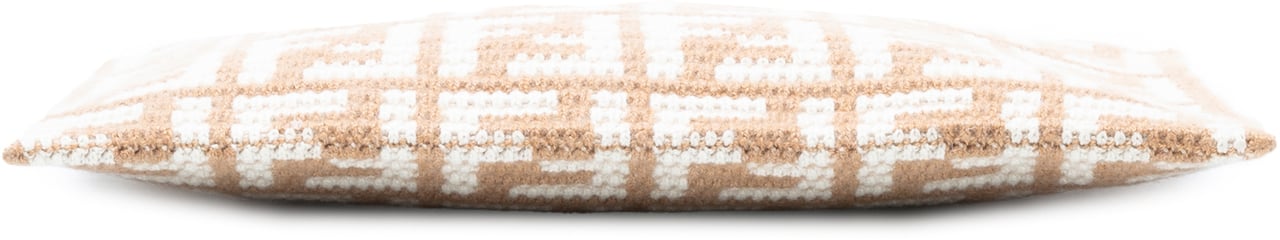 Fendi Zucca Cashmere Clutch Bruin