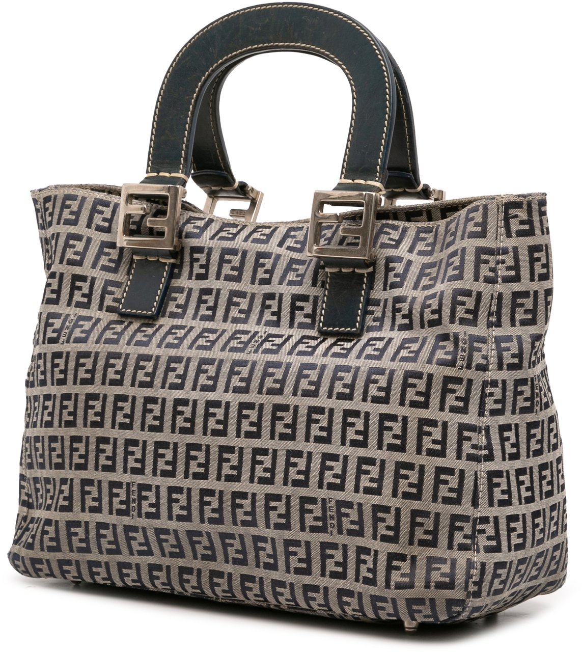 Fendi Small Zucchino Canvas Twins Tote Grijs