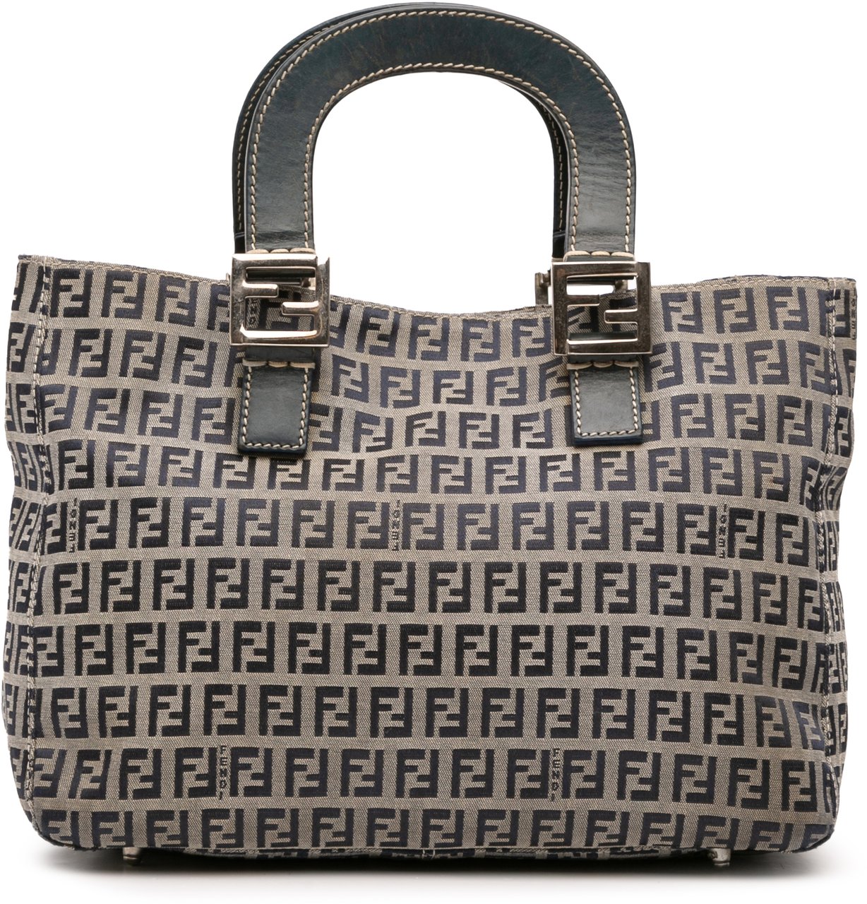 Fendi Small Zucchino Canvas Twins Tote Grijs