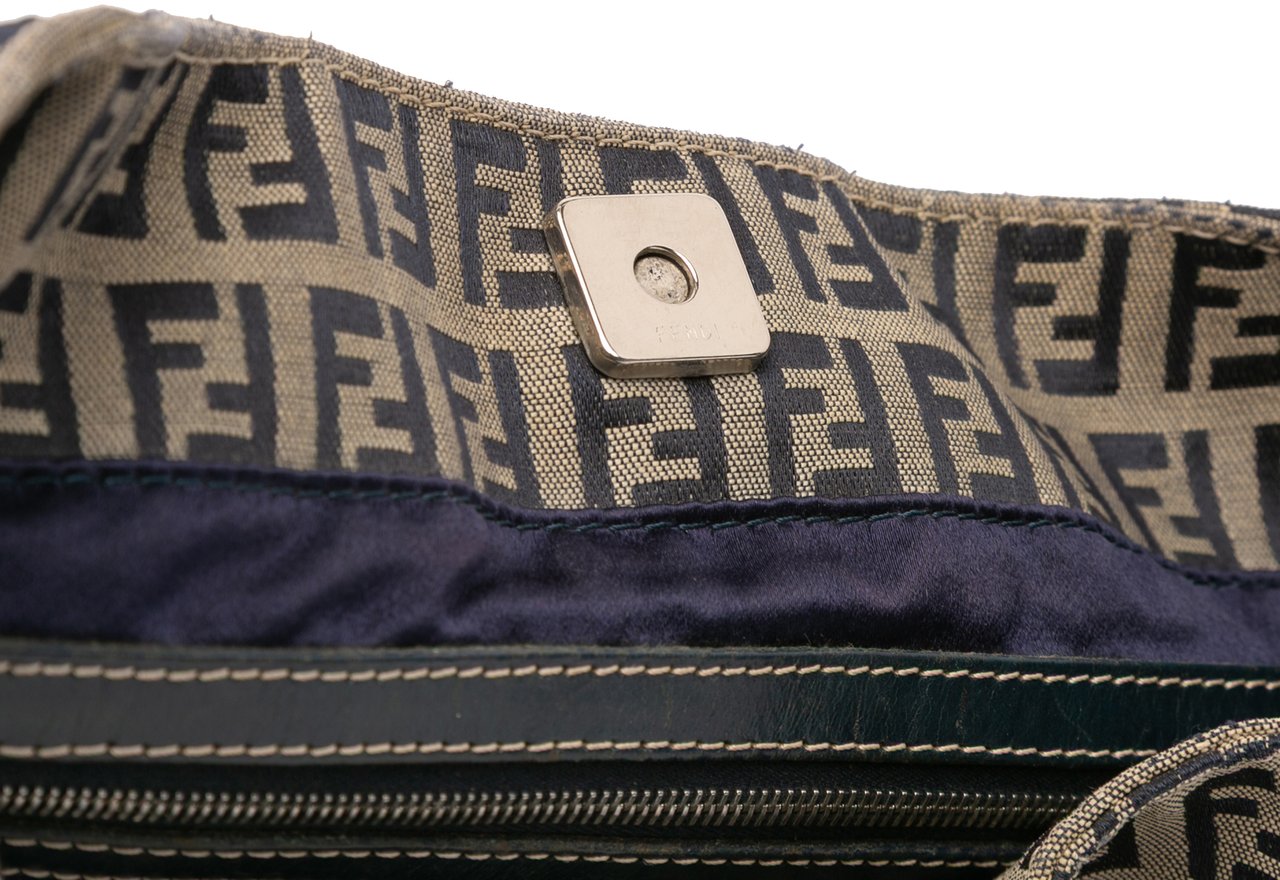 Fendi Small Zucchino Canvas Twins Tote Grijs