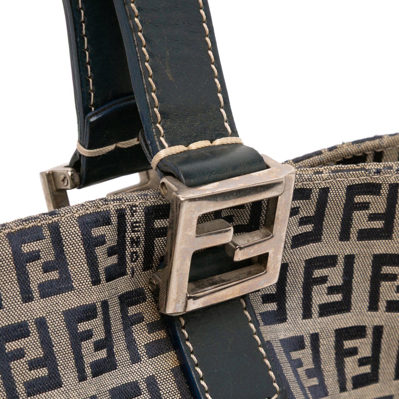 Fendi Small Zucchino Canvas Twins Tote Grijs