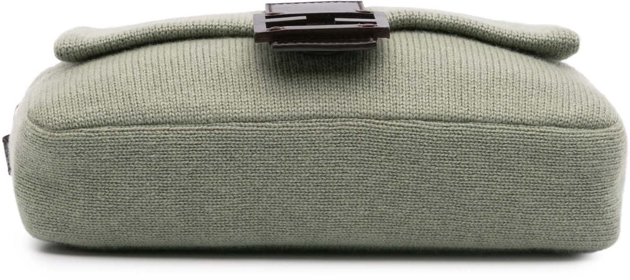 Fendi Cashmere Baguette Satchel Groen