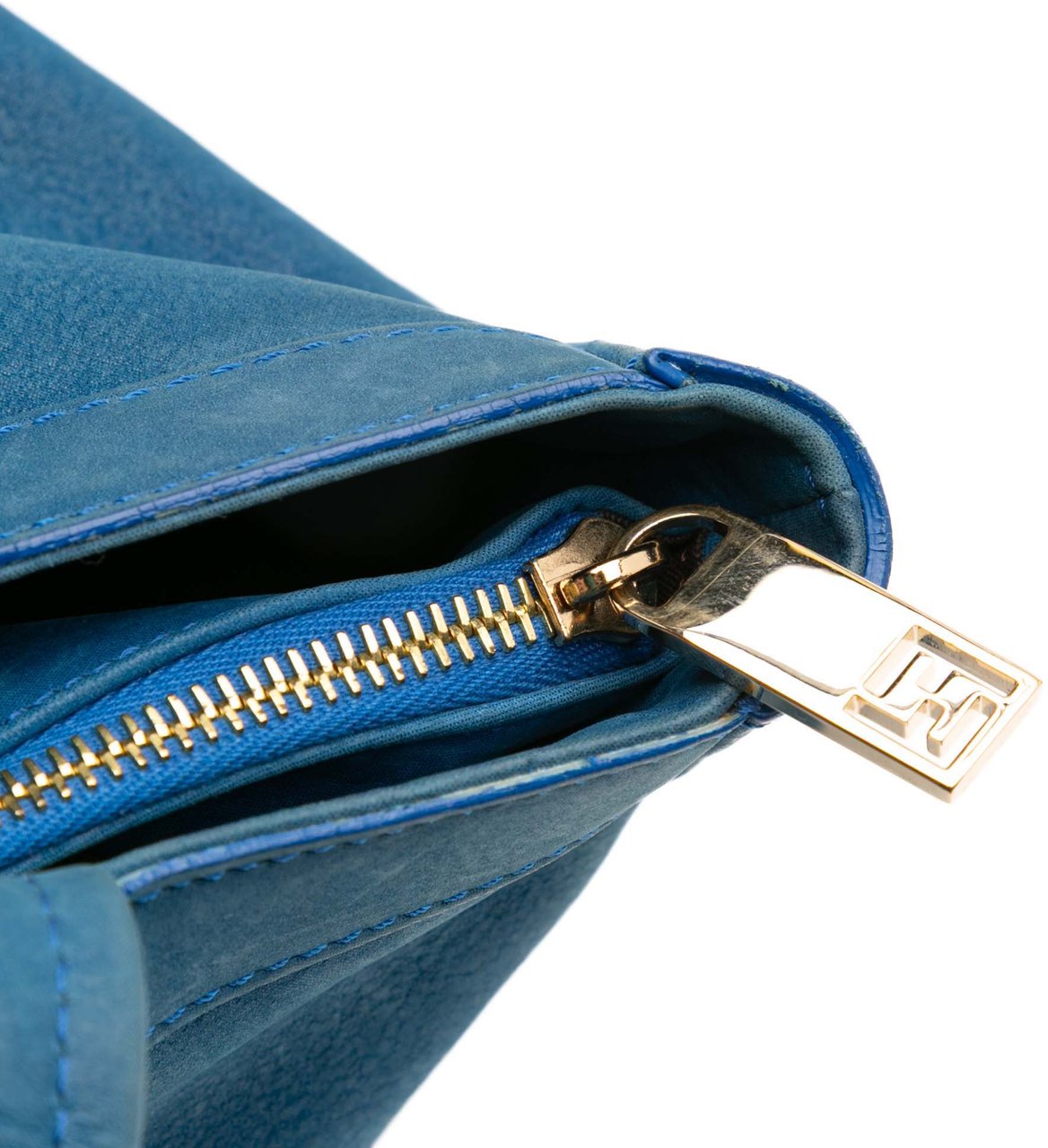 Fendi Nubuck FF Chains Tote Blauw