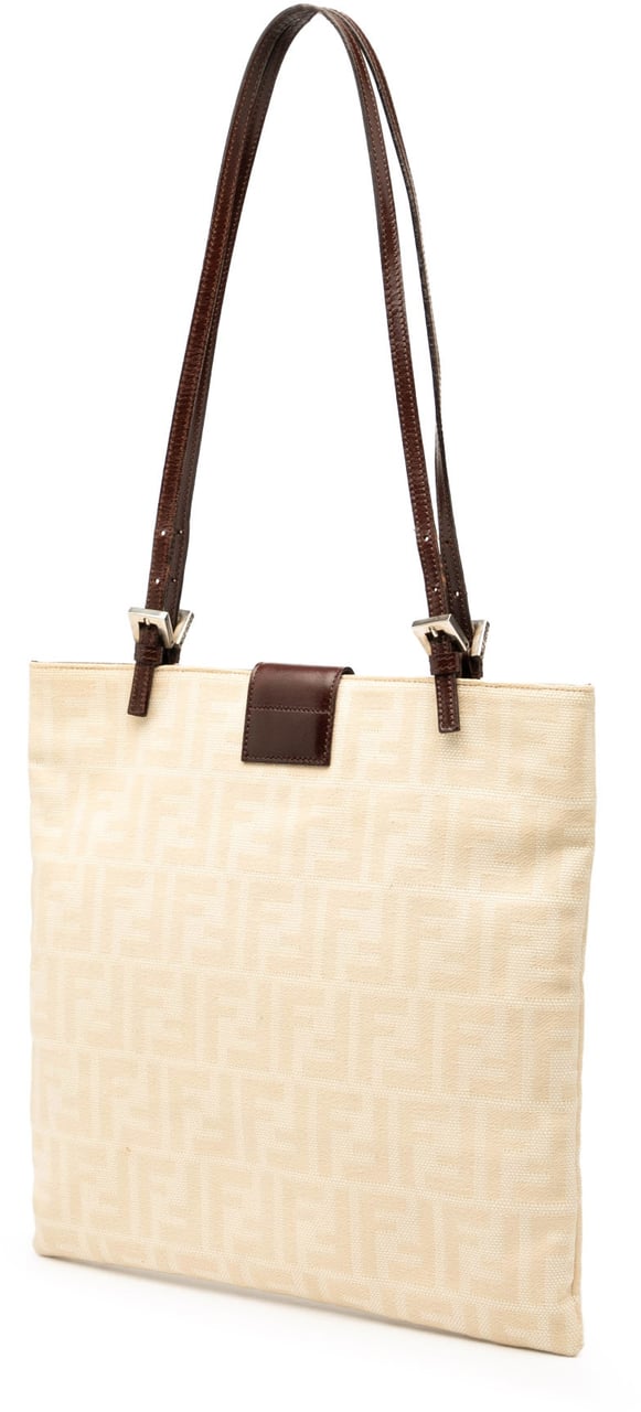 Fendi Zucca Canvas Tote Bruin