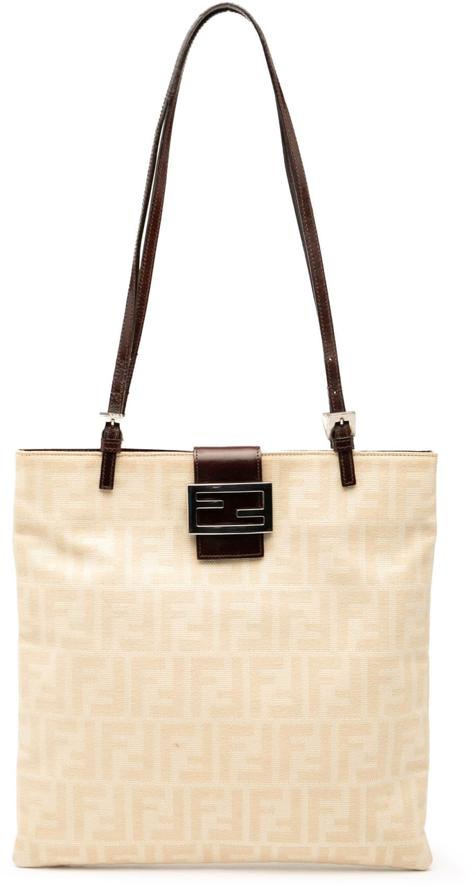 Fendi Zucca Canvas Tote Bruin