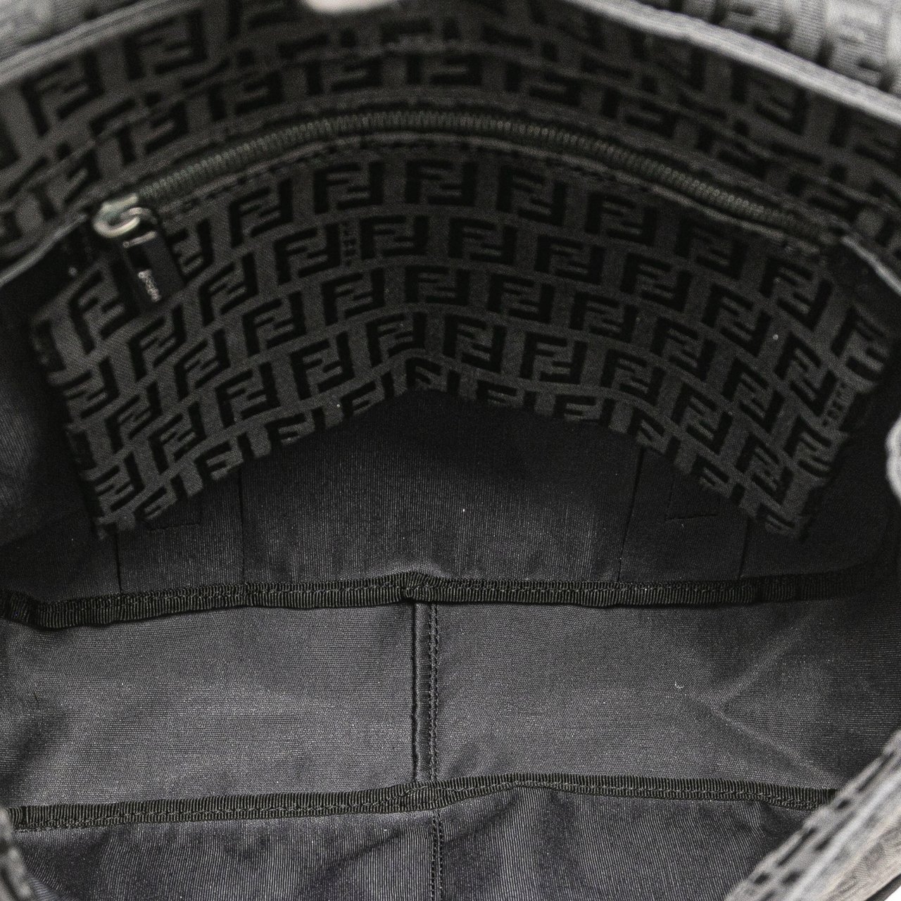 Fendi Zucchino Canvas Backpack Zwart