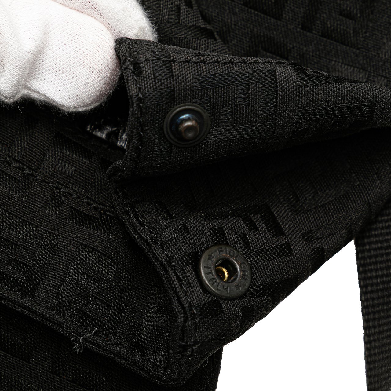 Fendi Zucchino Canvas Backpack Zwart