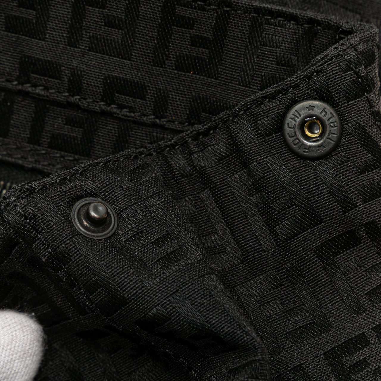 Fendi Zucchino Canvas Backpack Zwart