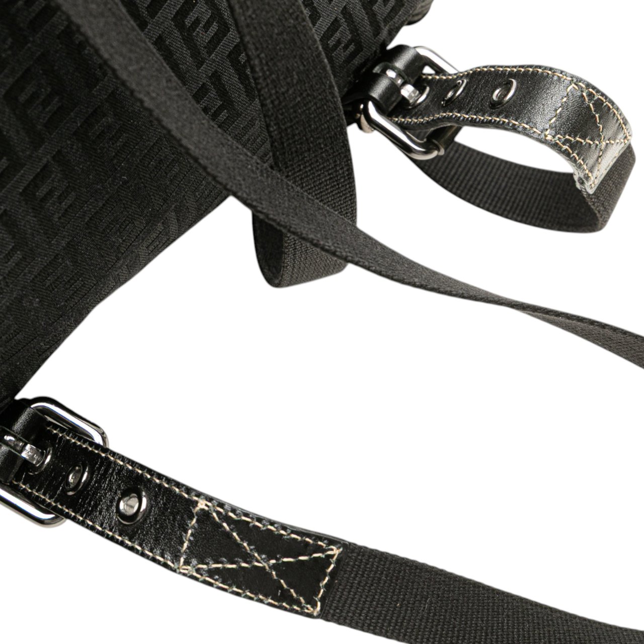 Fendi Zucchino Canvas Backpack Zwart