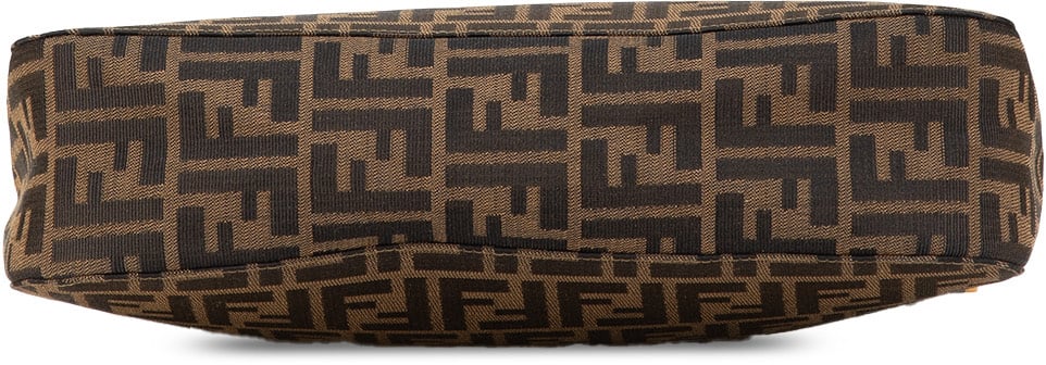 Fendi Zucca Canvas Shoulder Bag Bruin