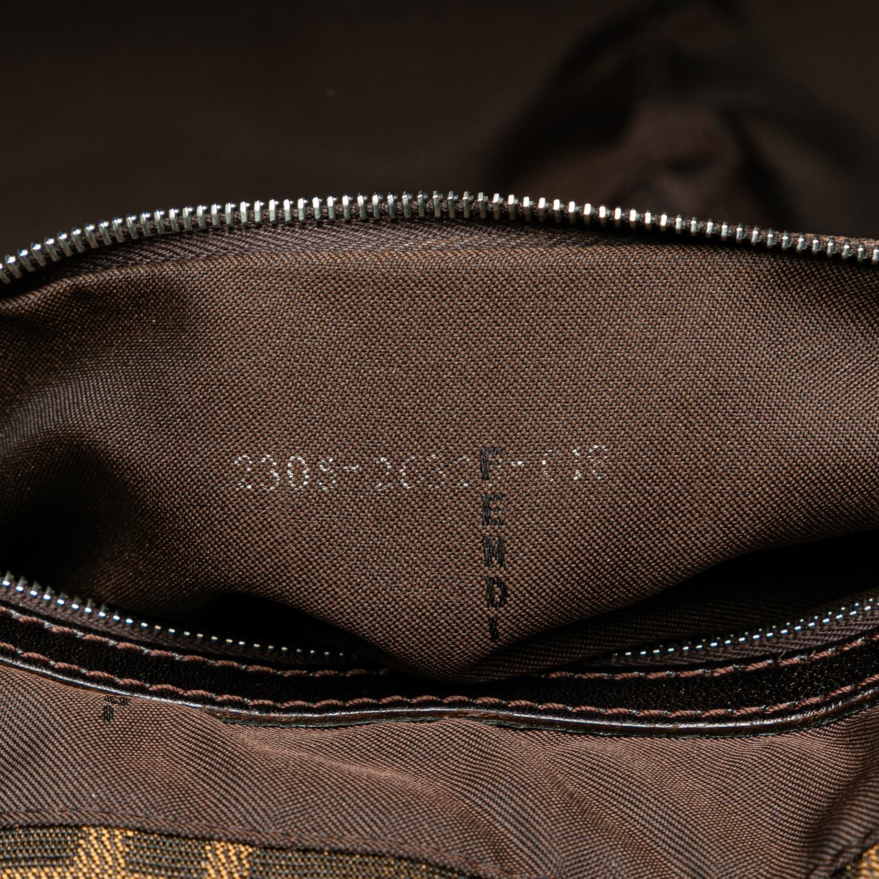 Fendi Large Zucca Canvas Twins Tote Bruin