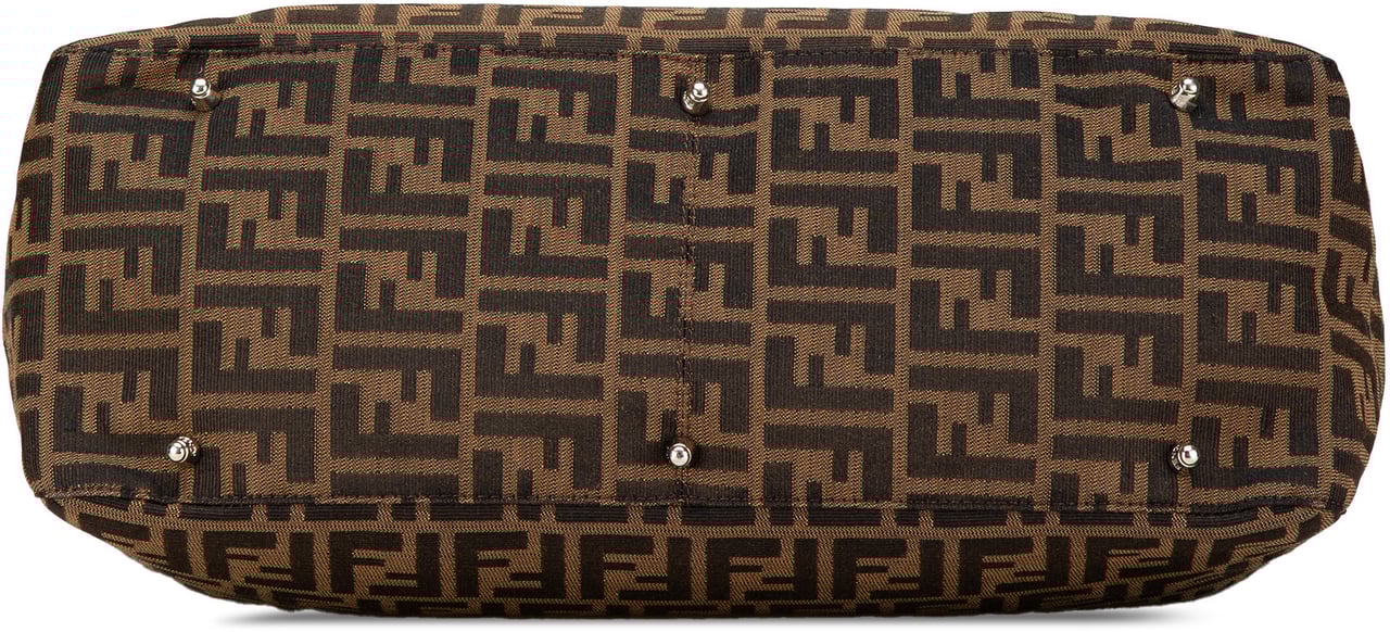 Fendi Large Zucca Canvas Twins Tote Bruin