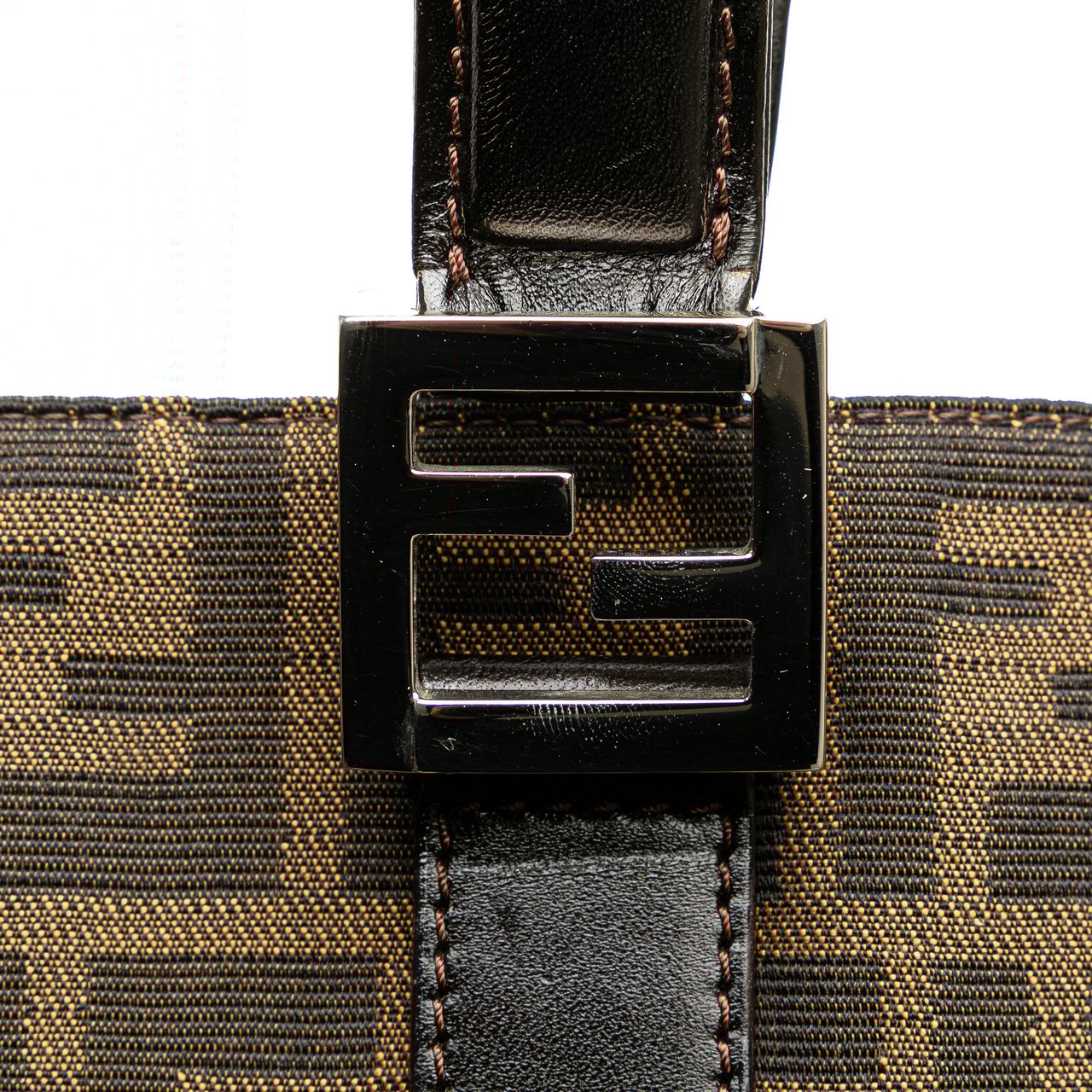 Fendi Large Zucca Canvas Twins Tote Bruin