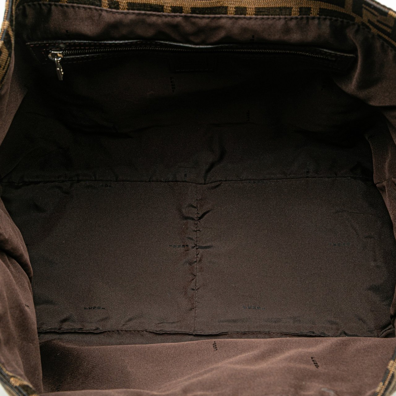 Fendi Large Zucca Canvas Twins Tote Bruin