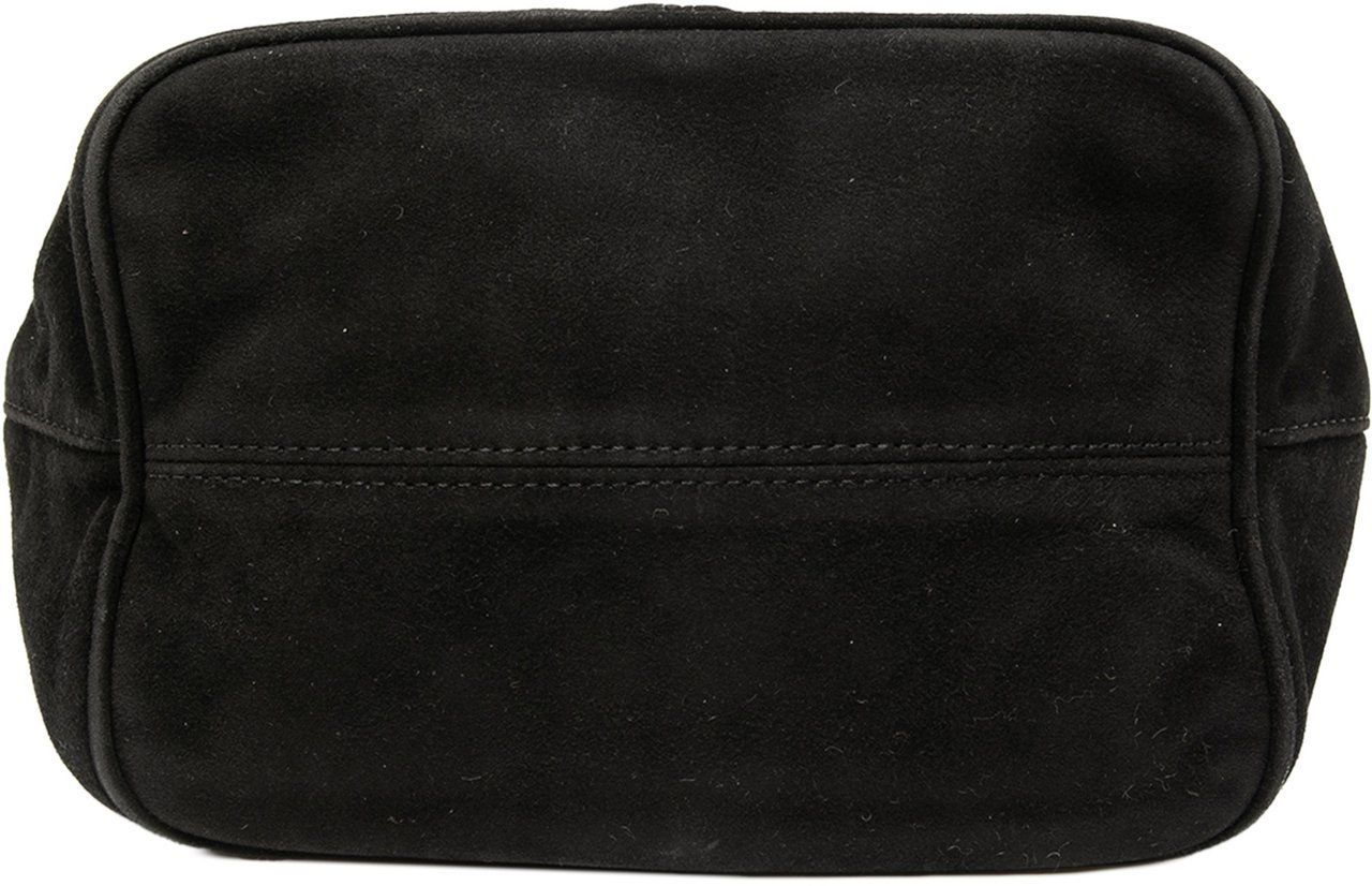 Fendi Suede FF Shoulder Bag Zwart