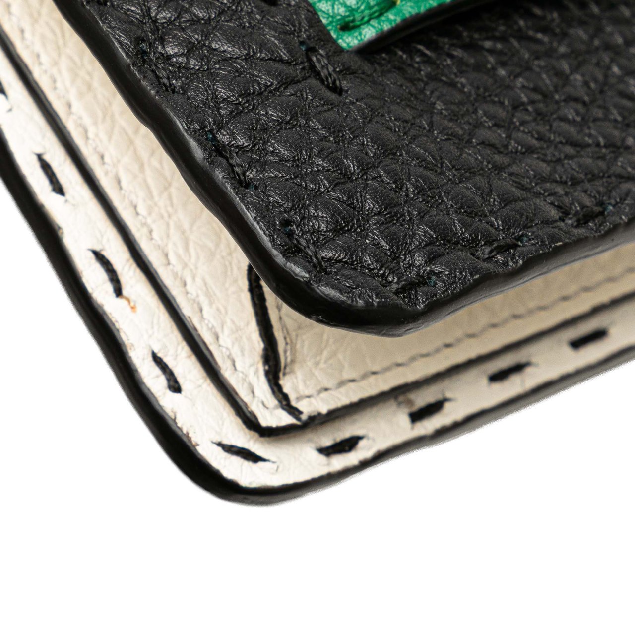 Fendi Leather Selleria Clutch Zwart