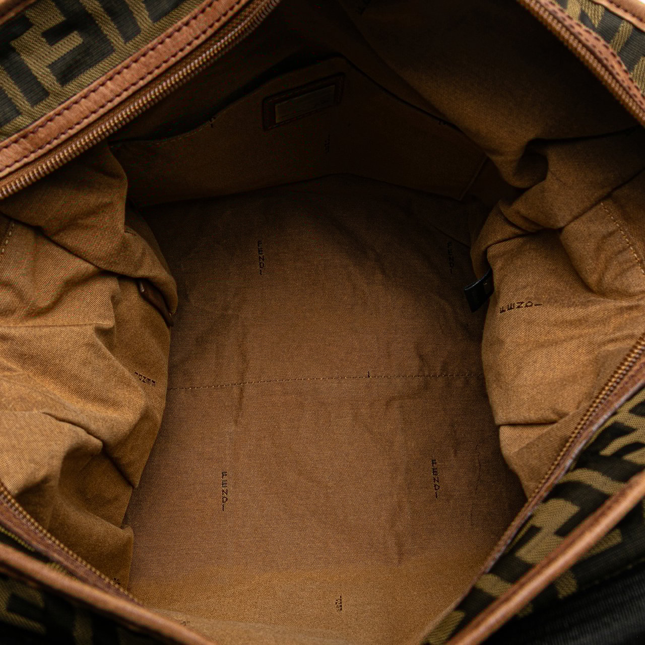 Fendi Zucca Canvas FF Satchel Bruin