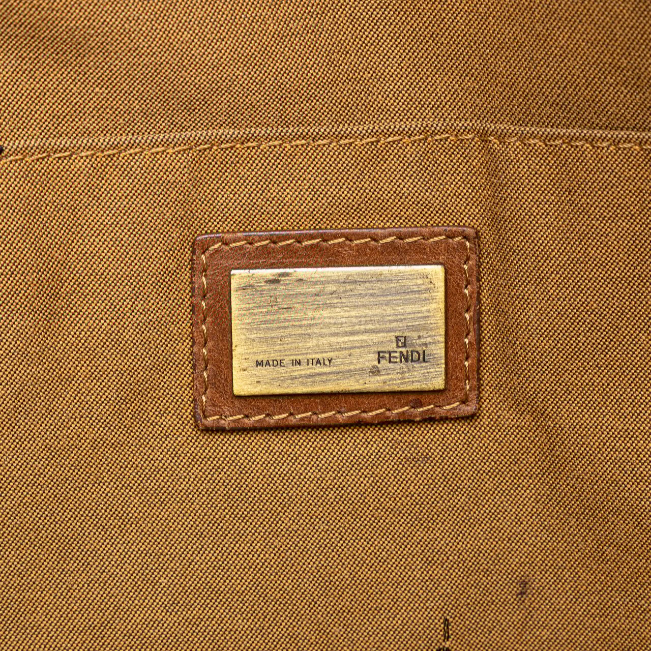 Fendi Zucca Canvas FF Satchel Bruin