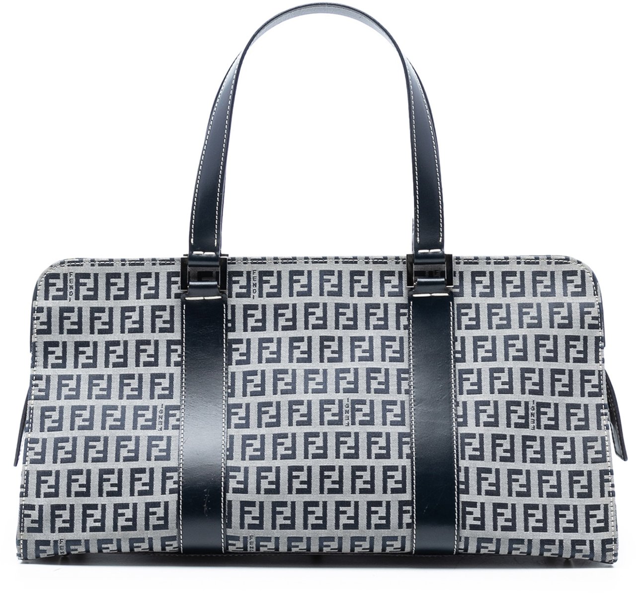 Fendi Zucchino Canvas Handbag Grijs