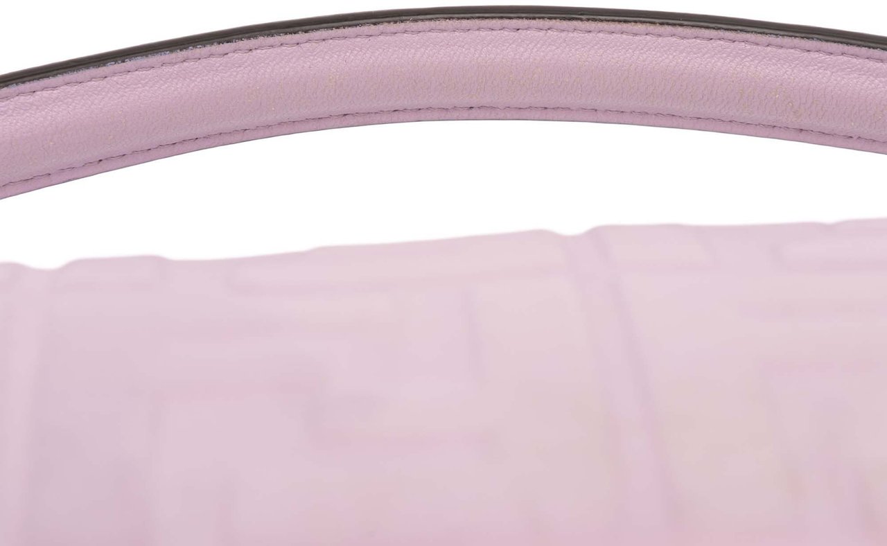 Fendi Zucca Embossed Leather Baguette Satchel Paars