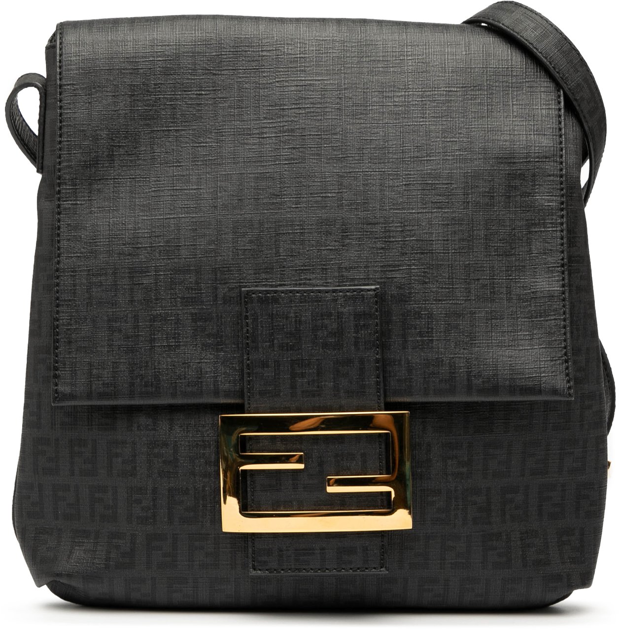 Fendi Zucchino Spalmati Crossbody Zwart