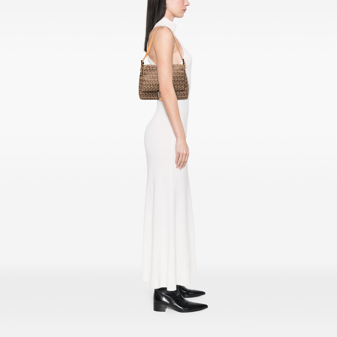 Fendi Zucchino Canvas Mamma Forever Bruin