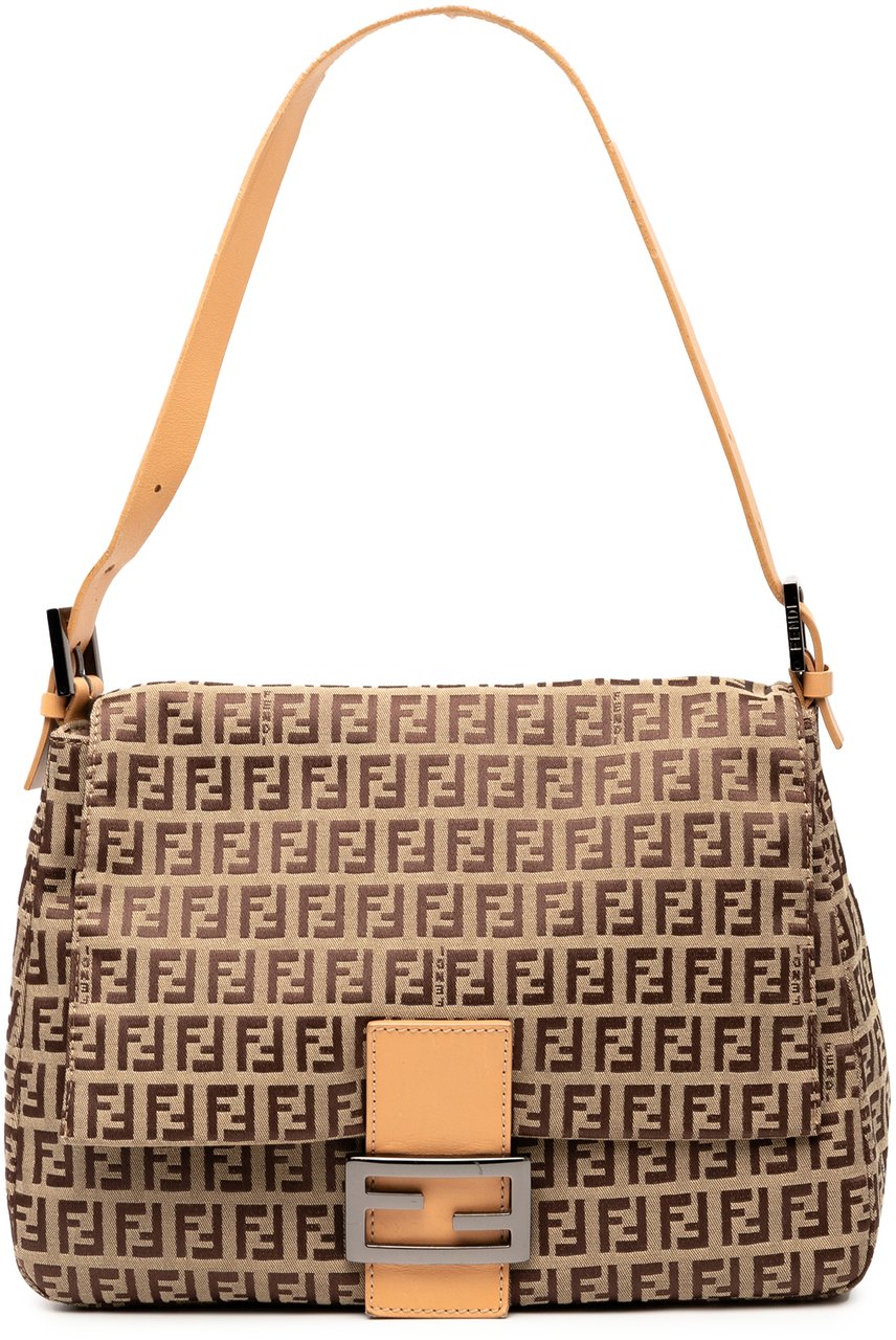 Fendi Zucchino Canvas Mamma Forever Bruin